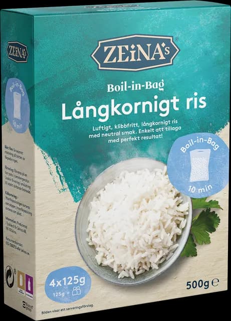 Zeinas Boil-in-Bag Långkornigt ris 4 x 125 g