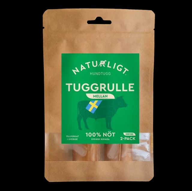 Naturligt Tuggrulle Mellan 2-pack
