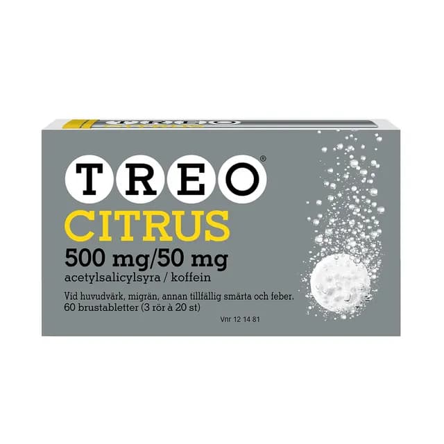 Treo Citrus, brustablett 500 mg/50 mg 3 x 20 st