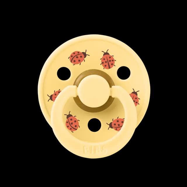 BIBS Studio Colour Latex Size 2 Ladybug Friends Pale Butter