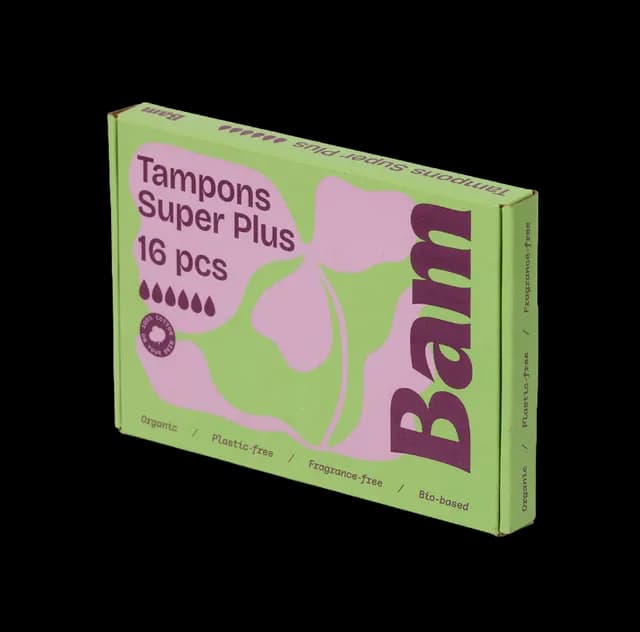 BAM Organic Cotton Tampons Super Plus 16 st