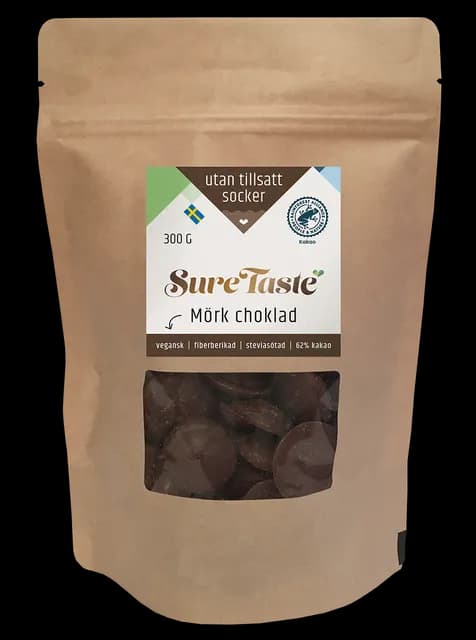 Sure Taste Chokladpellets Mörk Choklad 300 g