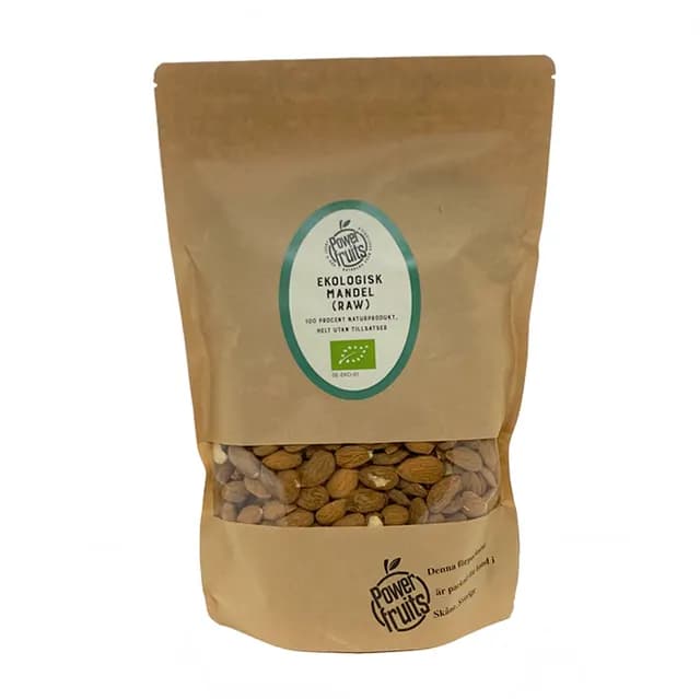 Powerfruits Ekologiska Mandlar RAW 500 g
