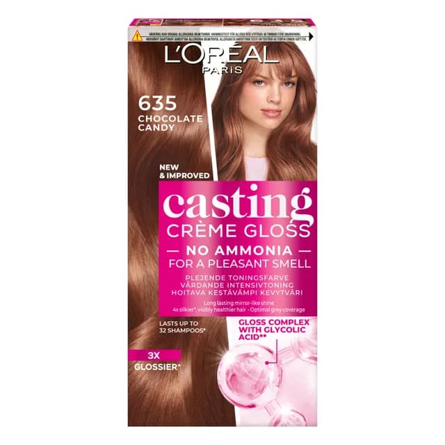 L'Oréal Paris Casting Crème Gloss Semi-Permanent Hårfärg 635 Chocolate Candy