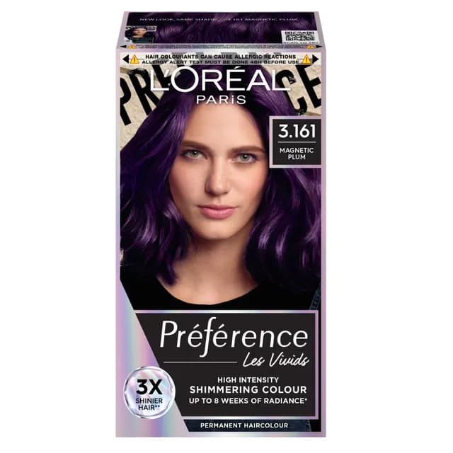 L'Oréal Paris Préférence Vivid Colours Permanent Hårfärg 3.161 Magnetic Plum