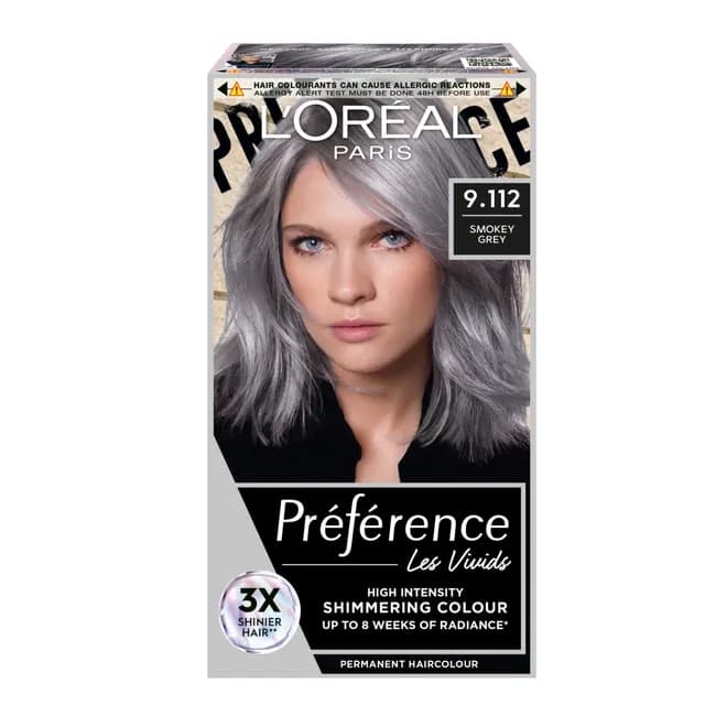 L'Oréal Paris Préférence Vivid Colours Permanent Hårfärg 9.112 Smokey Grey