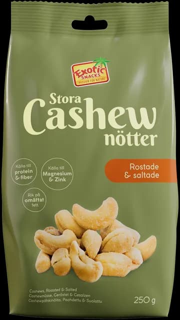 Exotic Snacks Cashew Rostade & Saltade 250 g