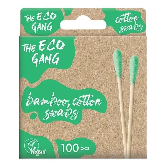 The Eco Gang Cotton Swabs Green 100-pack