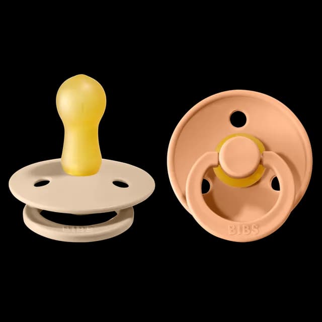 BIBS Colour Latex Size 2 Vanilla/Peach 2-pack