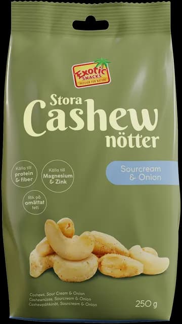 Exotic Snacks Cashew Sourcream & Onion 250 g