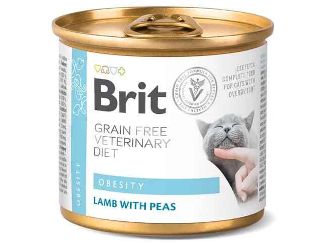 Brit Veterinary Diet Cat Obesity Grain Free Can 200 g