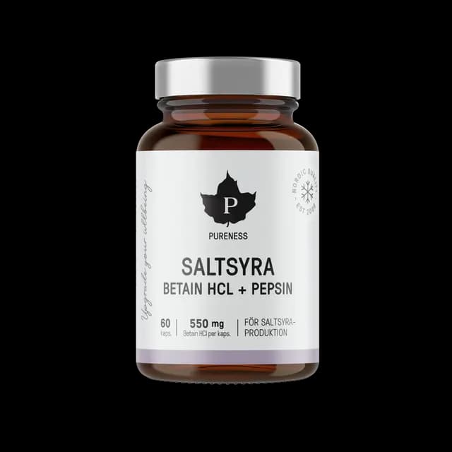 Pureness Beteine HCL-saltsyra 60 kapslar