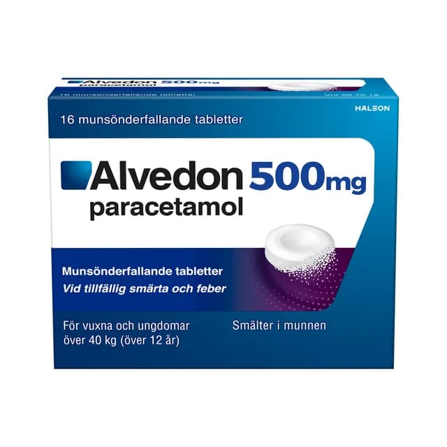 Alvedon Munsönderfallande tablett 500 mg 16 st