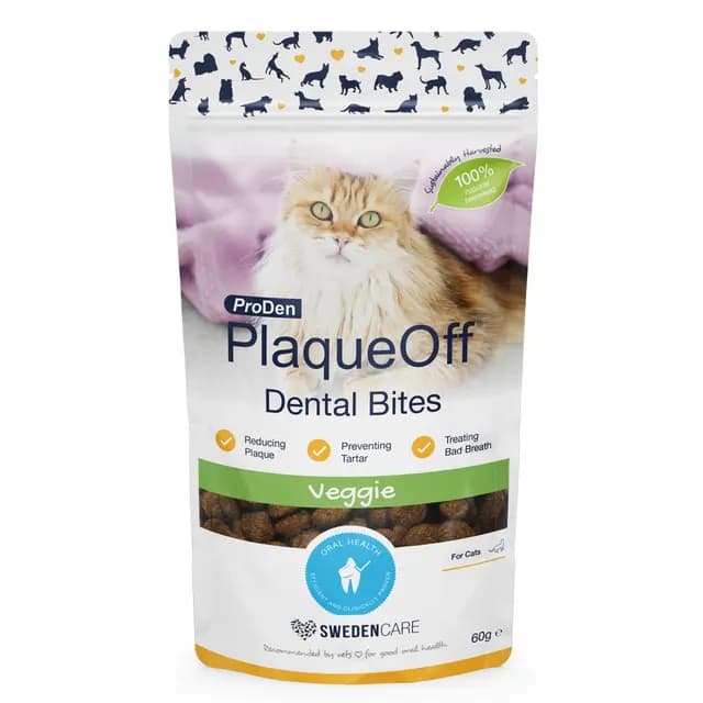 Swedencare PlaqueOff Dental Bites Cat 60 g