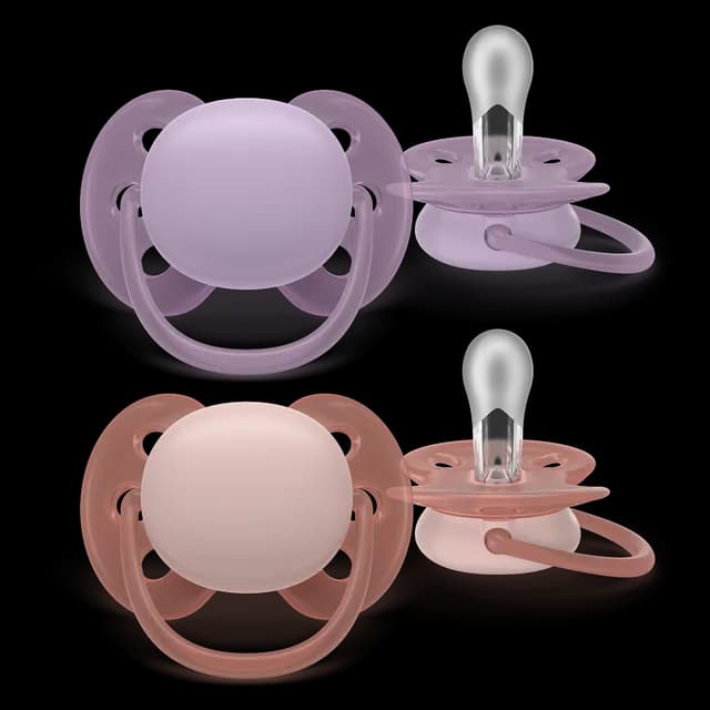 Philips Avent Ultra Soft Napp Lila & Rosa 6-18 mån 2-pack