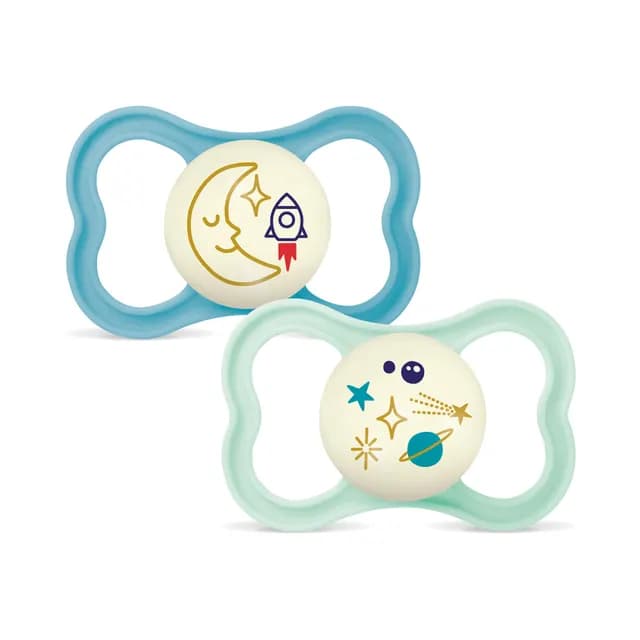 MAM Air Night Silicone 6-16 mån Blue 2-pack