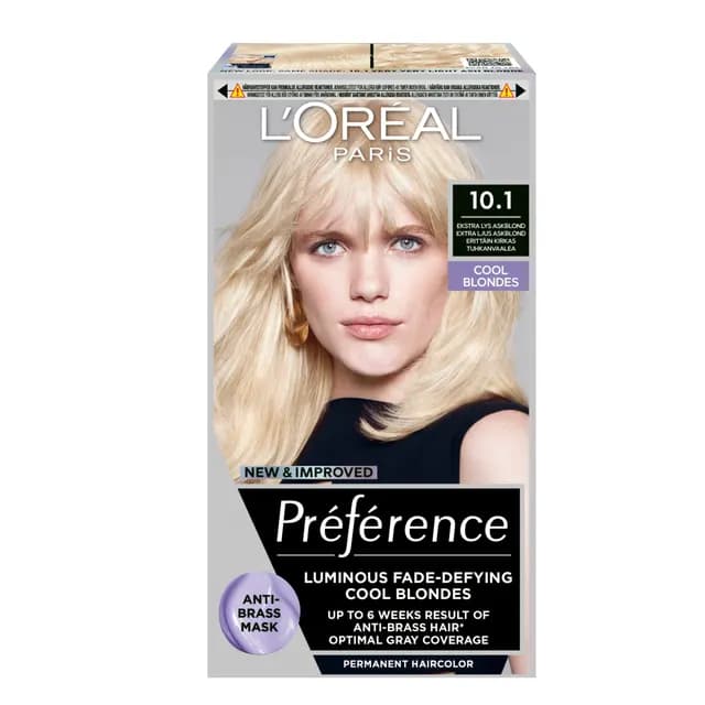 L'Oréal Paris Préférence Cool Blondes Permanent Hårfärg 10.1 Helsinki