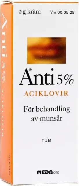 Anti Kräm för munsår 5 % 2 g