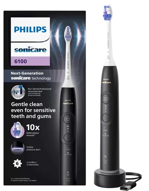 Philips Sonicare Eltandborste 6100 Series Svart