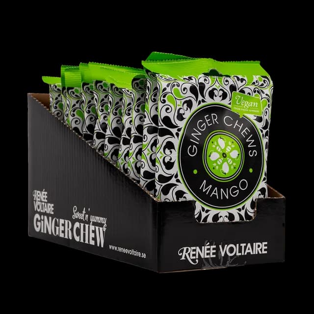 Renée Voltaire Ginger Chews Mango 120 g 10-pack