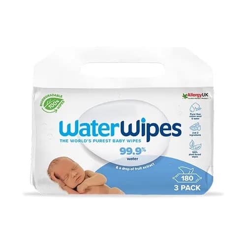 WaterWipes Biodegradable BabyWipes 3x60-pack