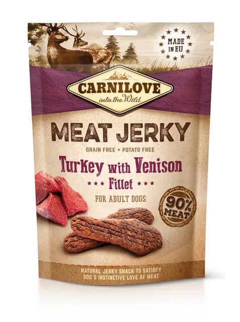 Carnilove Jerky Turkey with Venison Fillet 100 g