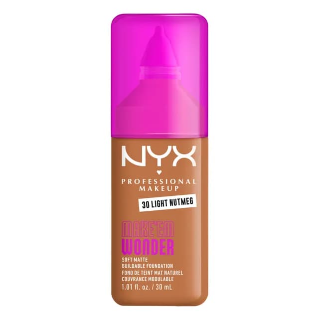 NYX Professional Makeup Make Em Wonder Foundation 30 Light Nutmeg 30 ml