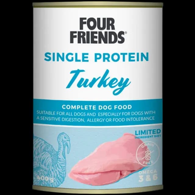 FourFriends Dog Turkey Våtfoder 400 g