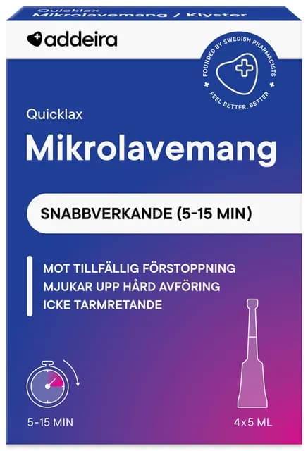 Addeira Quicklax Mikrolavemang 4 x 5 ml