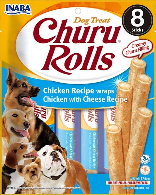 Churu Dog Rolls Chicken with Cheese 8 st