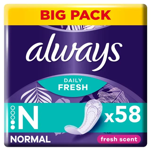 Always Dailies Normal Trosskydd 58 st