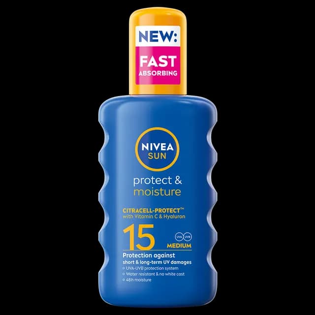 NIVEA SUN Solskydd Protect & Moisture Sun Spray SPF15 200 ml