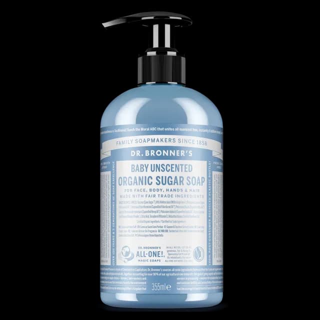 Dr. Bronner's Organic Sugar Soap Baby Unscented 355 ml