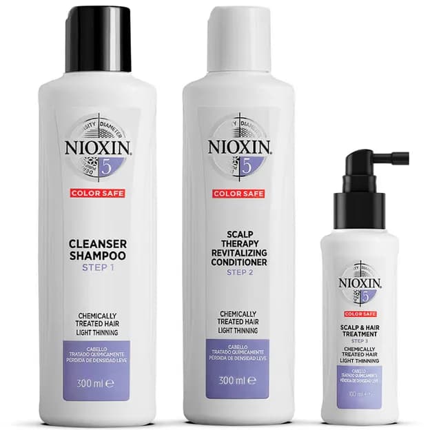 Nioxin Loyalty Kit System 5 för fint, tunt, kemiskt behandlat hår 300+300+100 ml