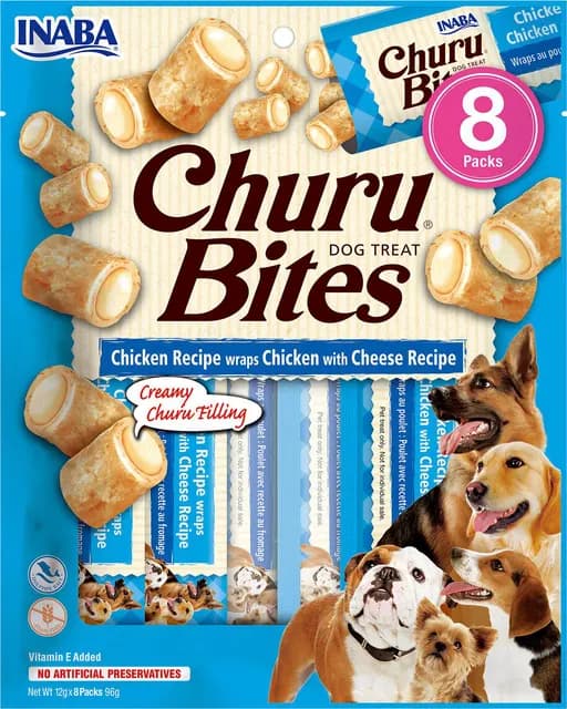 Churu Dog Bites Chicken Wraps with Cheese 8 st