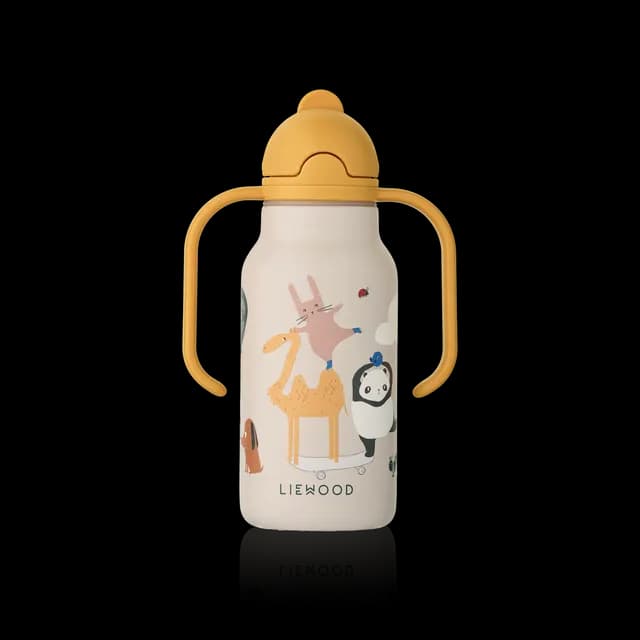 LIEWOOD Kimmie Sugrörsflaska Around the World/Sandy 250 ml