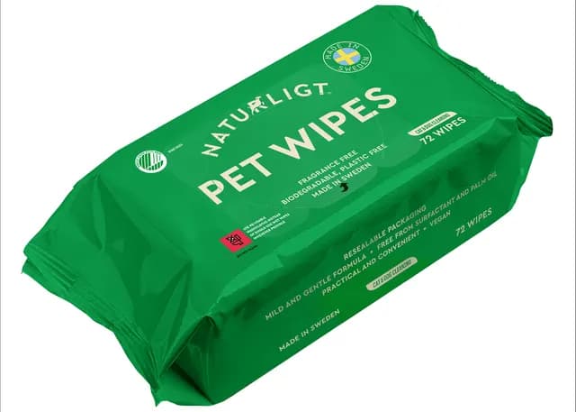 Naturligt Pet Wipes 72-pack
