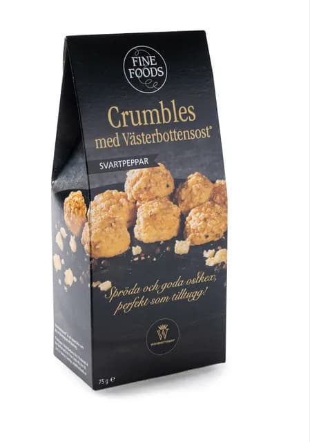 Fine Foods Västerbottensost Crumbles Svartpeppar 75 g