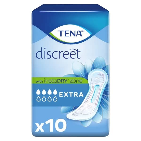TENA Discreet Extra InstaDRY Inkontinensskydd 10 st