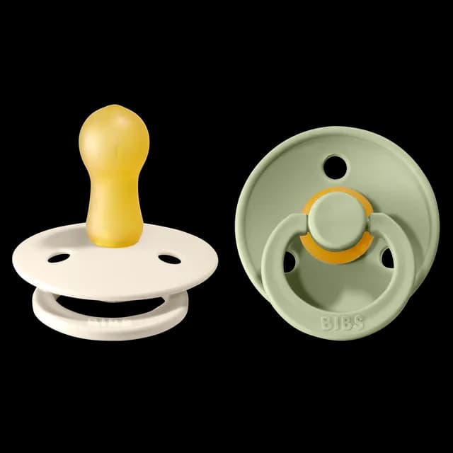 BIBS Colour Latex Size 2 Ivory/Sage 2-pack