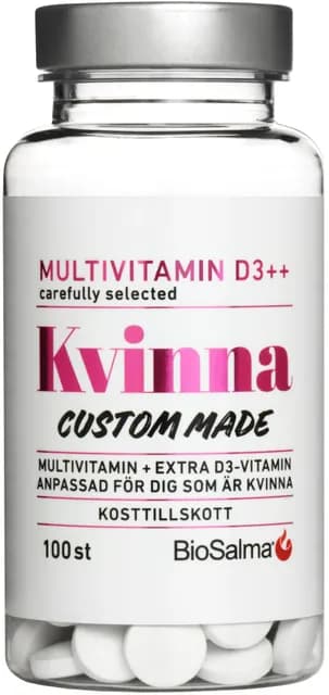 BioSalma Multivitamin Kvinna D-vitamin++ 100 tabletter