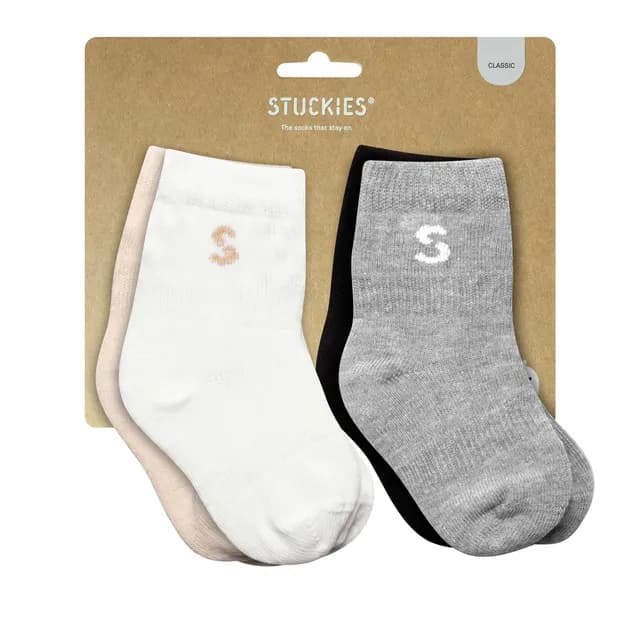 Stuckies Classic Utan anti-slip 10/15 0-6 mån 4-pack