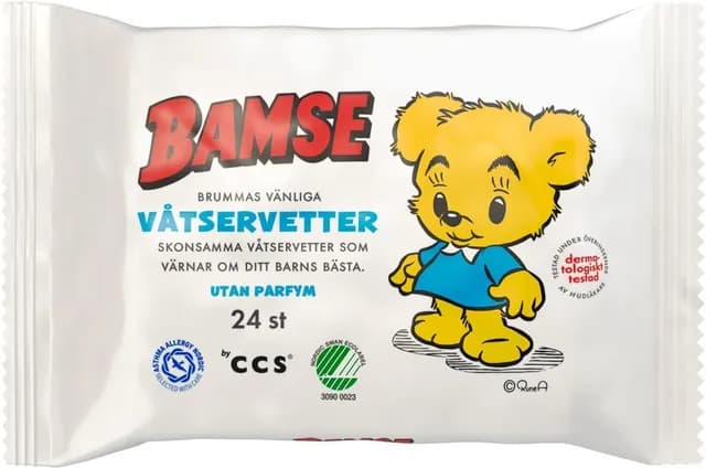 Bamse Brummas Härliga Våtservetter 24 st