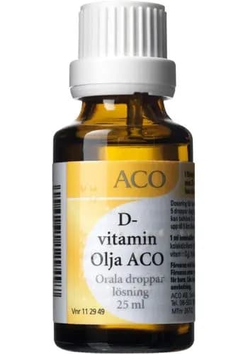ACO D-vitamin Olja, orala droppar, lösning 80 IE/droppe 25 ml