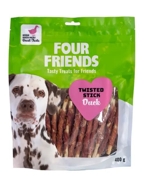 FourFriends Dog Twisted STick Duck 12,5 cm 40 st
