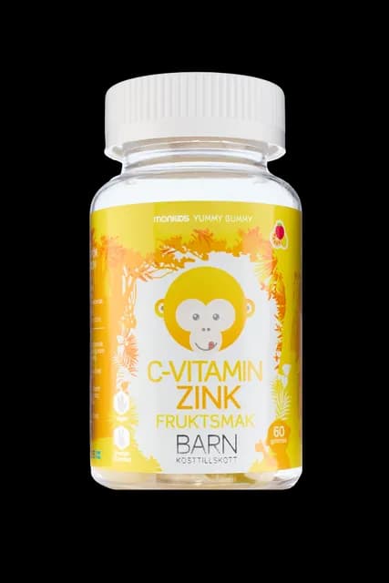 Monkids C-vitamin & Zink Fruktsmak Barn 60 tuggtabletter