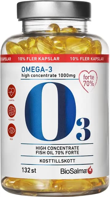 BioSalma Omega-3 Forte 70% 1000 mg 132 kapslar