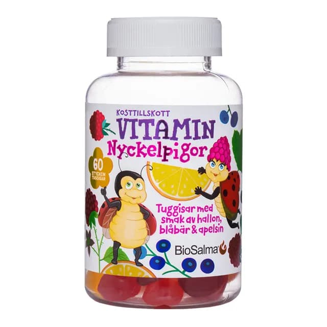 BioSalma Nyckelpiga Multivitamin 60 tuggtabletter