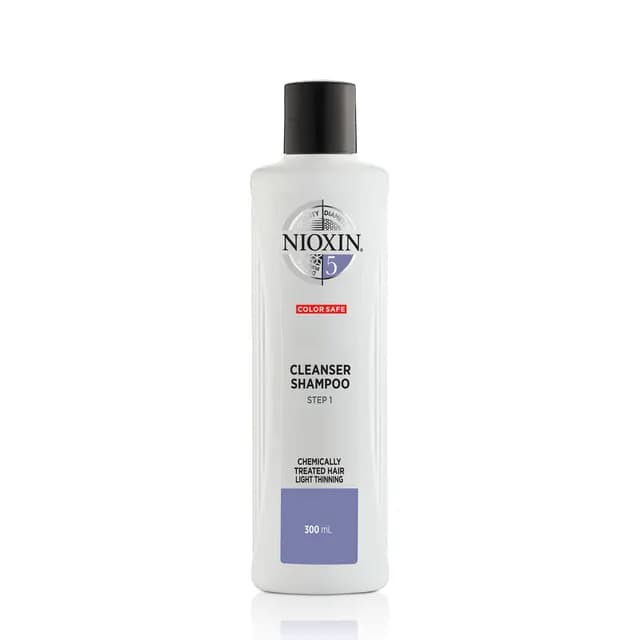 Nioxin System 5 Cleanser Schampo för fint, tunt, kemiskt behandlat hår 300 ml
