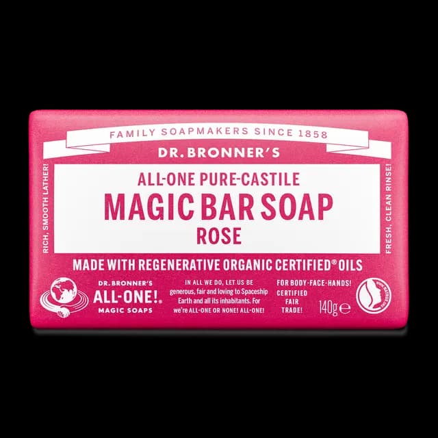 Dr. Bronner's Magic Bar Soap Rose 140 g